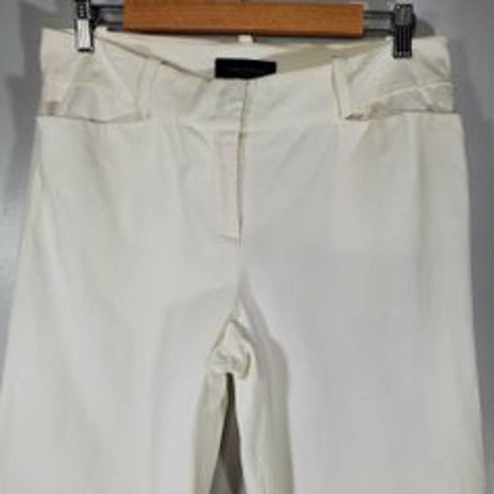 Piazza Sempione Straight Leg Slacks Pants Ivory Size 10 / IT 46 - Picture 2 of 9
